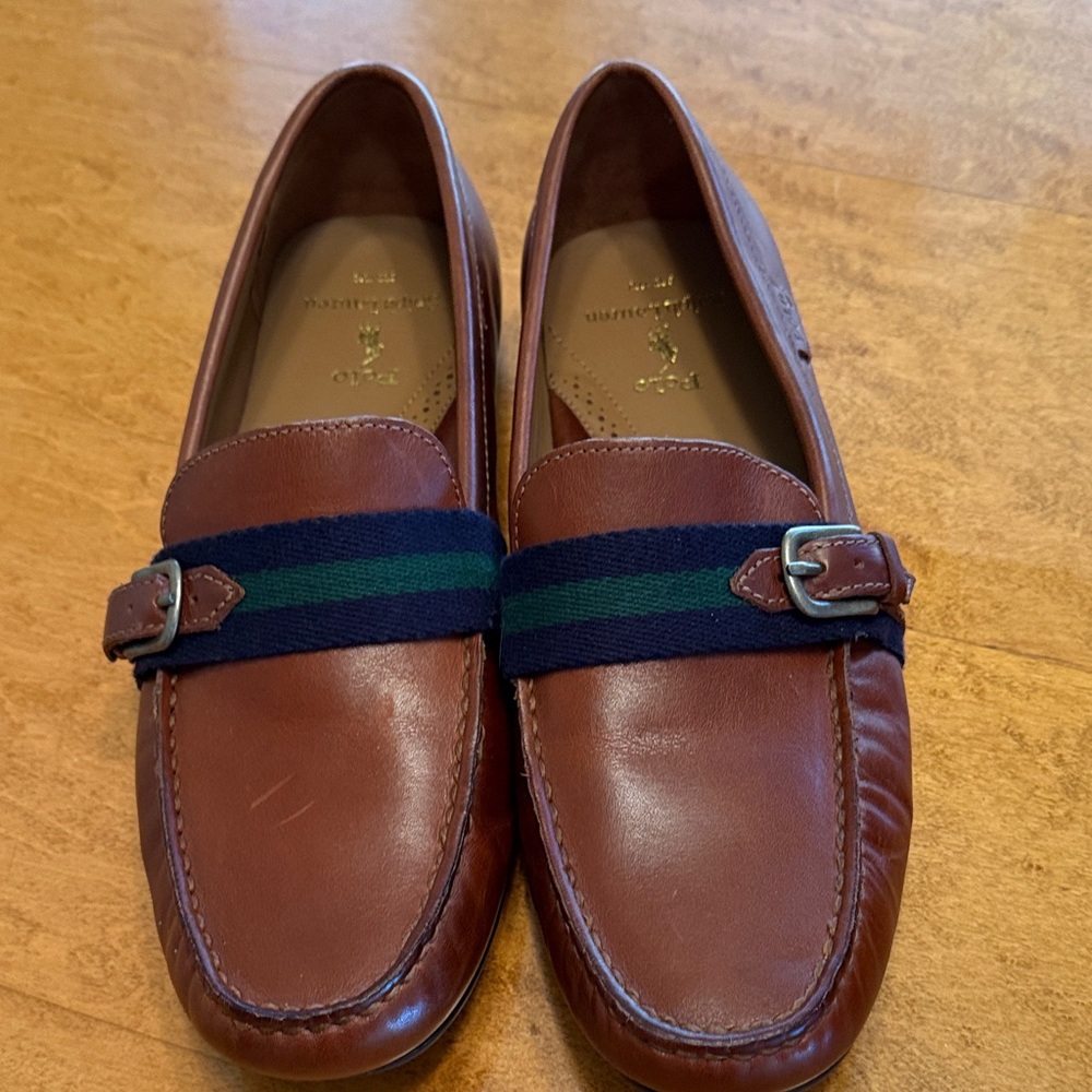 Ralph Lauren Leather Loafers with Strap Men’s SZ